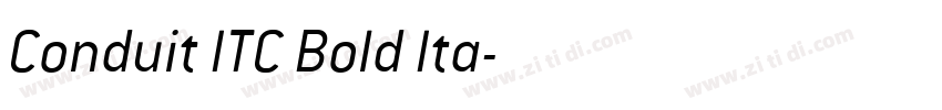 Conduit ITC Bold Ita字体转换